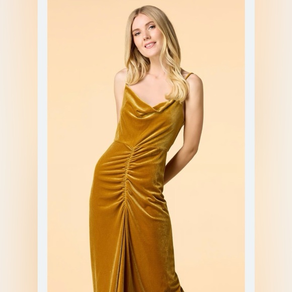 Zarr Collection Ruched Velvet Dress - Picture 8 of 15